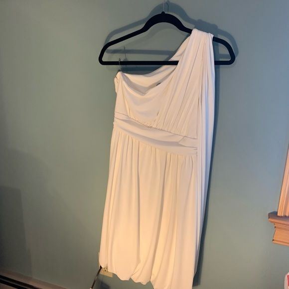 White Maggie London One-Shoulder Dress - Picture 3 of 9